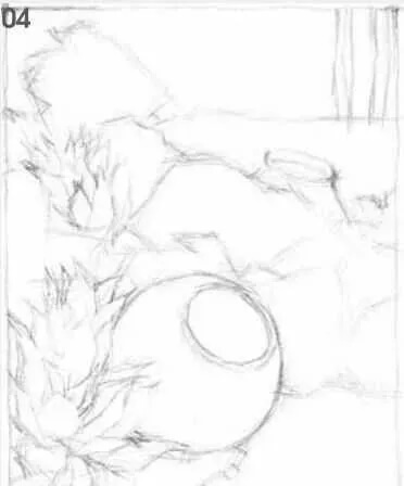 素描场景实操教程！花园一角怎么画？重庆画室学子看过来！图五