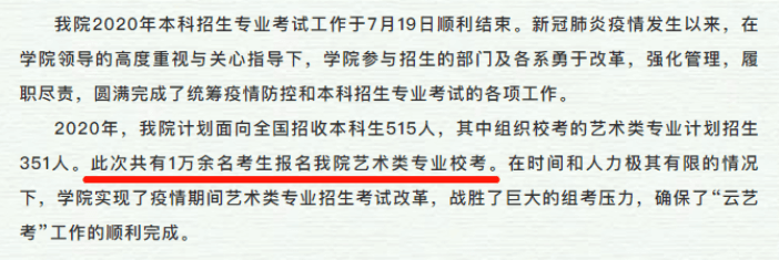 今年这五所艺术院校已公布校考人数，2021年校考依旧激烈！图七