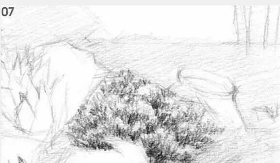 素描场景实操教程！花园一角怎么画？重庆画室学子看过来！图八