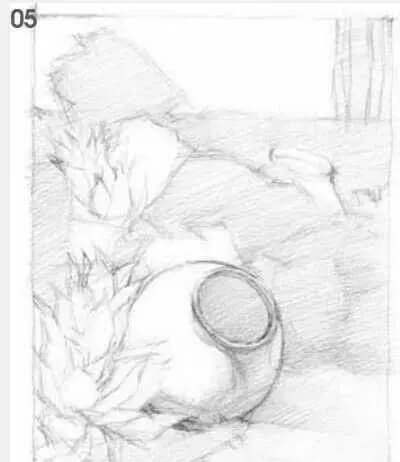 素描场景实操教程！花园一角怎么画？重庆画室学子看过来！图六